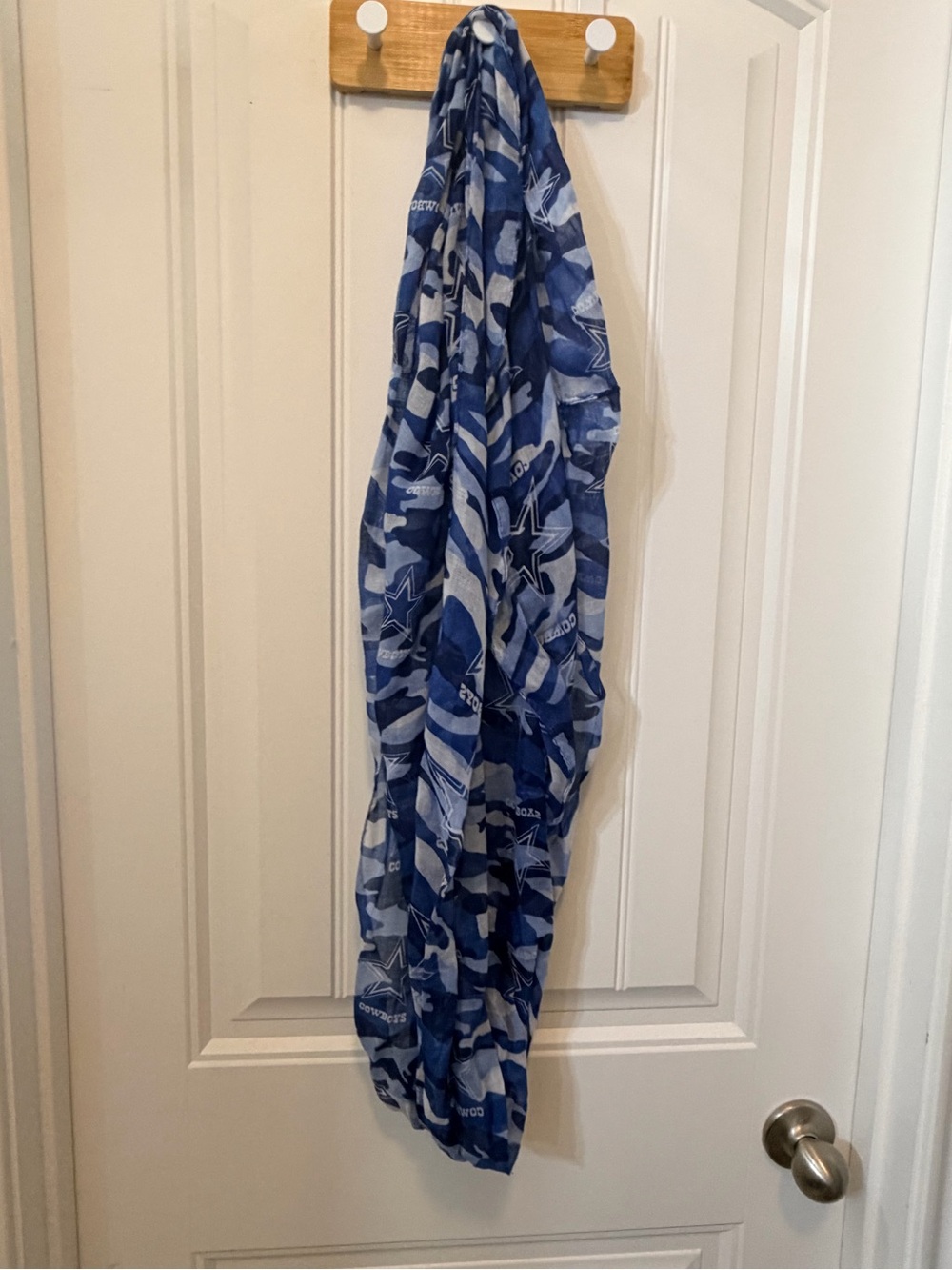 Blue Patterned Women's Scarf - Lightweight Wrap